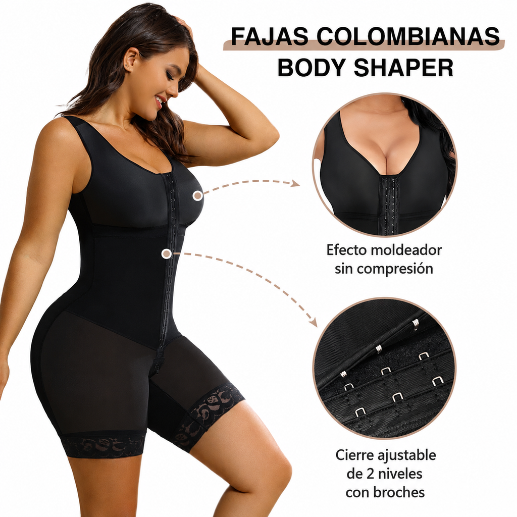 Faja de cuerpo completo con cierre en la entrepierna