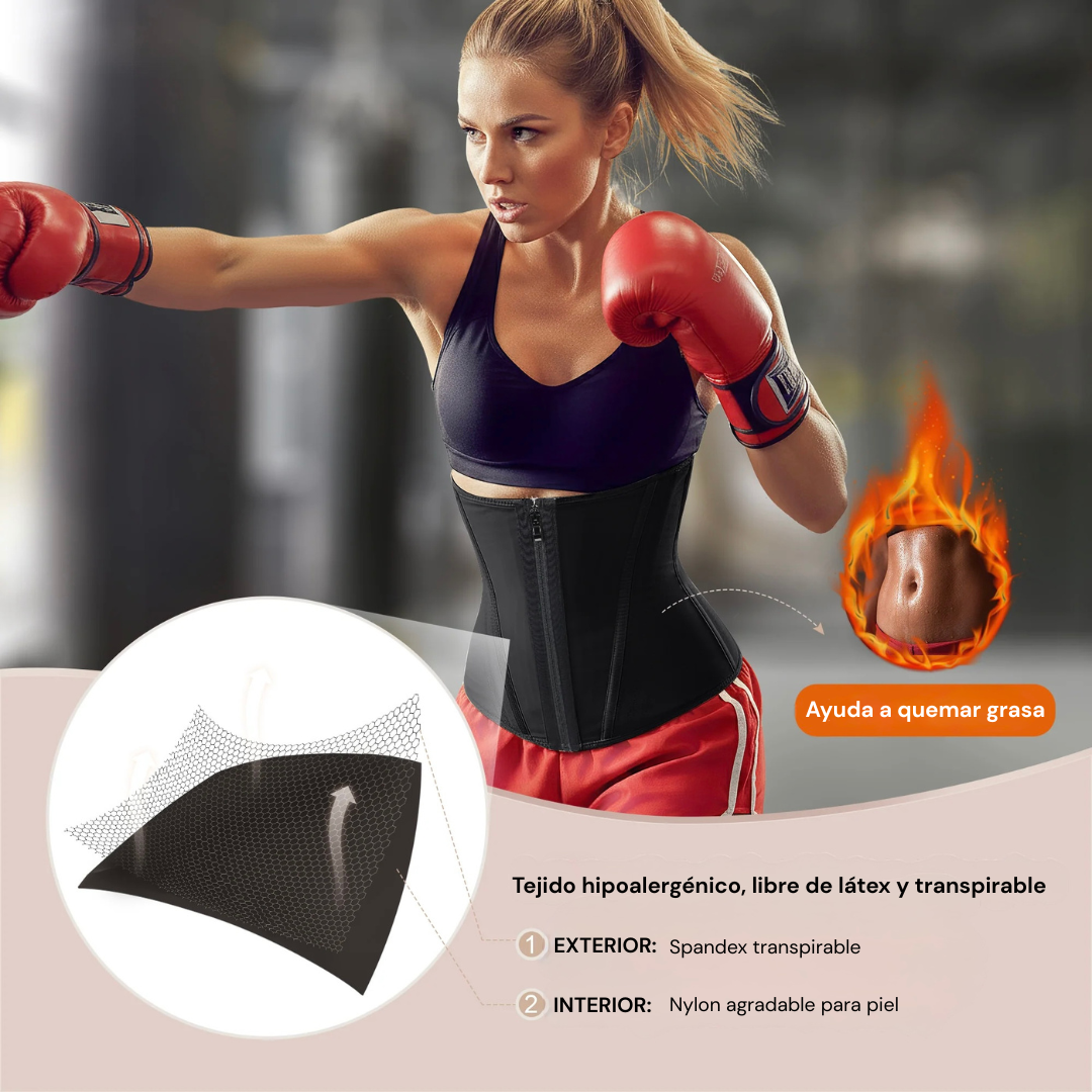 Waist Trainer con 15 varillas de acero para moldear y entrenar