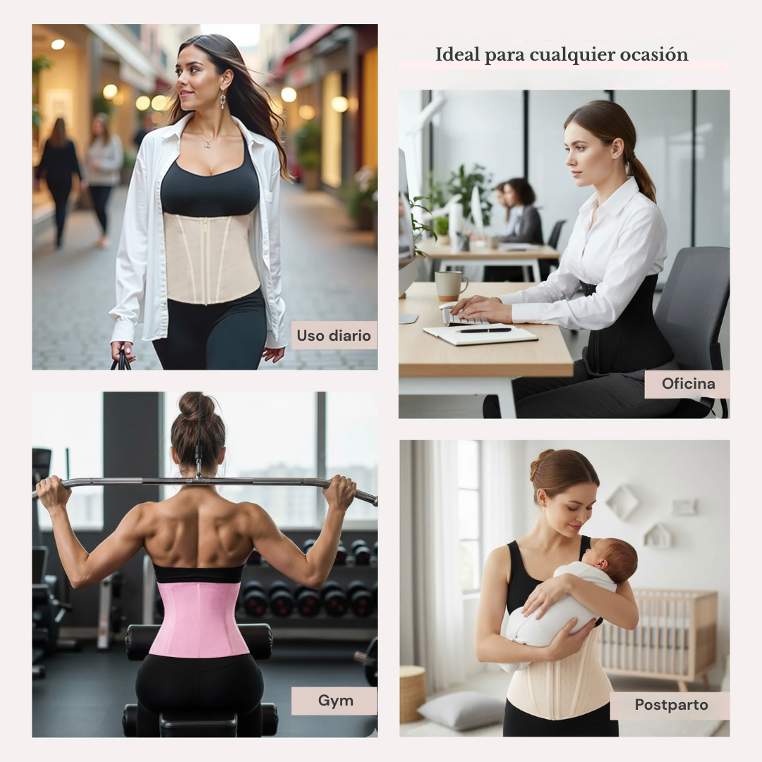 Waist Trainer con 15 varillas de acero para moldear y entrenar