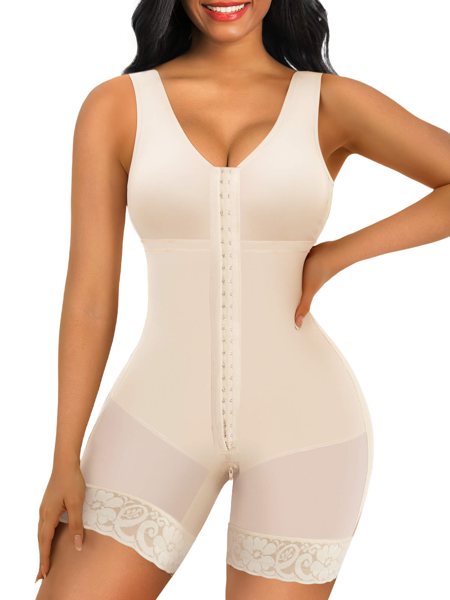 Faja de cuerpo completo con cierre en la entrepierna