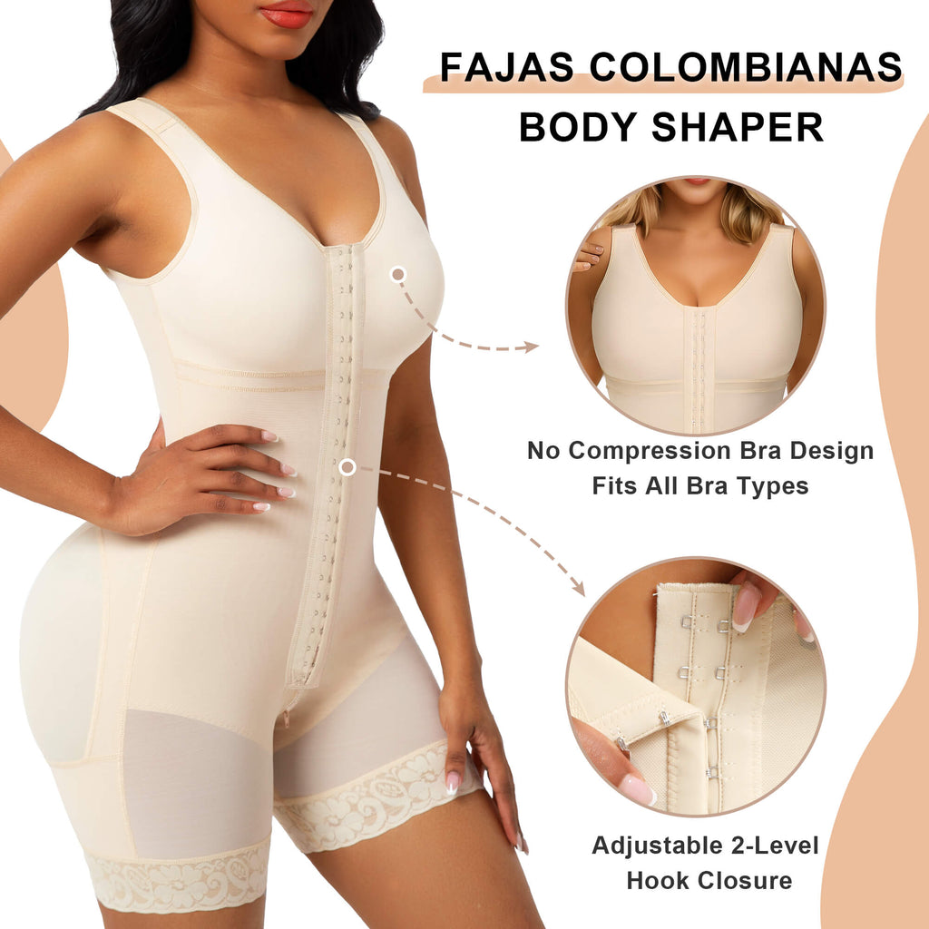 Faja de cuerpo completo con cierre en la entrepierna